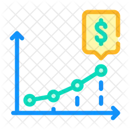 성장하는 그래프  아이콘
