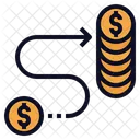 Growing Money Coin Icon