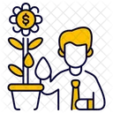 Growing Money Business Icon