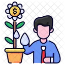 Growing Money Business Icon