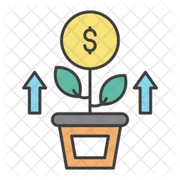 Growing Income  Icon