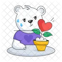 Heart Plant Growing Love Love Plant Icon
