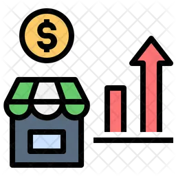 Growing Market  Icon