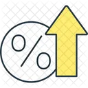 Growing percentage rate  Icon