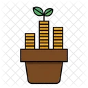 Growth Money Plant Icon