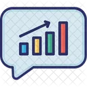 Growth Message Bubble Sales Report Icon