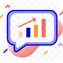Growth Message Bubble Sales Report Icon