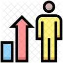 Growth Human Bar Chart Icon