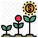 Growth Investment Coin Icon
