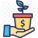 Growth Investment Money Plant Icon