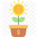 Growth Business Coin Icon