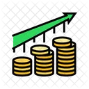 Growth Trend Gold Icon
