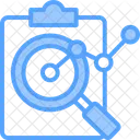 Data Analytics Line Chart Clipboard Icon