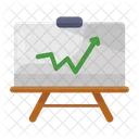 Growth Chart Graphical Presentation Business Presentation Icon