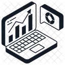 Chart Growth Report Icon