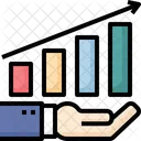 Growing Business Graph Chart Hand Profit Growth Growing Business Icon