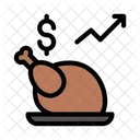 Growth Chicken Rate  Icon