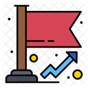 Growth Flag Growth Graph Success Graph Icon