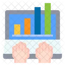 Technology Laptop Growth Graph Icon