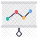Line Graph Presentation Board Icon