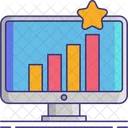 Growth Graph Ranking Search Icon