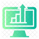 Growth Graph Monitor Business Icon