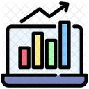 Growth Statistics Laptop Icon