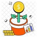 Coin Finance Chart Icon