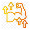 Growth Up Muscle Icon