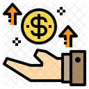 Growth Money Hand Icon