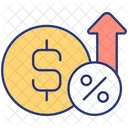 Growth of loan rate  Icon