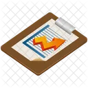 Report Clipboard Growth Icon