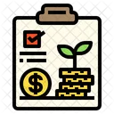 Money Stack Growth Note Icon