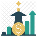 Growth With Usd Coin  Icon