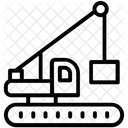 Grua Sobre Orugas Grua De Elevacion Grua Oruga Icono