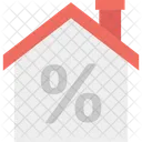 Grundsteuer Hause Prozentzeichen Immobilienwert Symbol