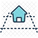 Grundstuck Flache Haus Symbol