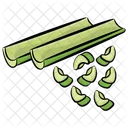Grune Bohnen Bohnen Erbsen Symbol