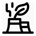 Grune Fabrik Pflanzen Energie Symbol