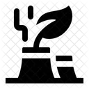 Grune Fabrik Pflanzen Energie Symbol
