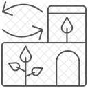 Grunes Stadterneuerungs Thinline Symbol Symbol