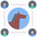 Grupo de caballos  Icono