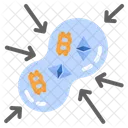 Criptomoneda Token No Fungible Blockchain Icono