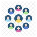 Grupo De Rede Laptop On Line Icon