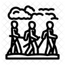 Gruppe Nordic Walker Symbol