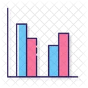 Gruppiertes Saulen Saulen Balkendiagramm Symbol