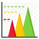 Gruppiertes Saulen Saulen Balkendiagramm Symbol