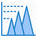 Gruppiertes Saulen Saulen Balkendiagramm Symbol