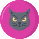 Gruselige Katze Symbol