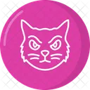 Gruselige Katze Symbol